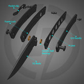 Maximus Pocket Knife Liner Lock(3.5"-D2 Blade-G10 Handle)-G066